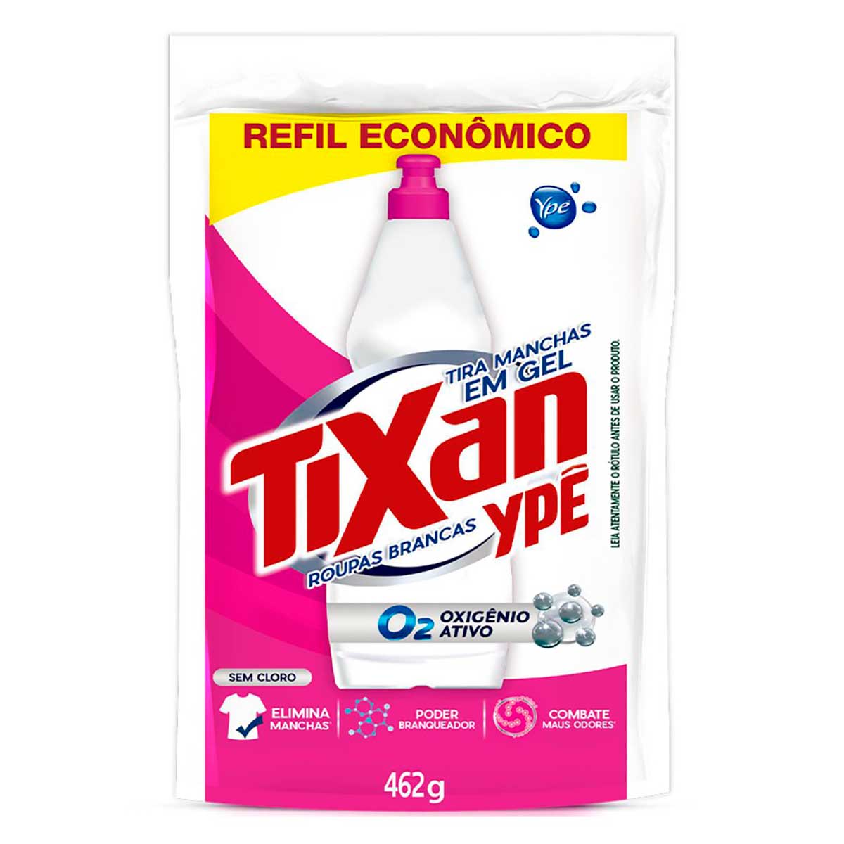 Tira Manchas em Gel Tixan Ypê Roupas Brancas e Coloridas Refil 462g