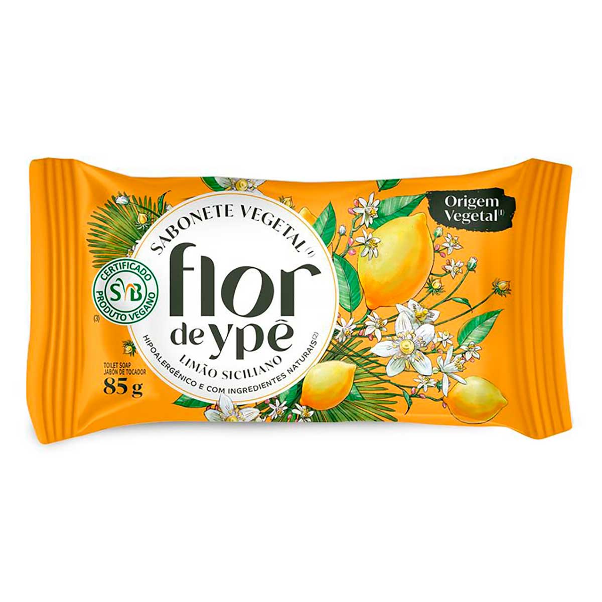 Sabonete em Barra Flor de Ypê Vegano Limão Siciliano 85g