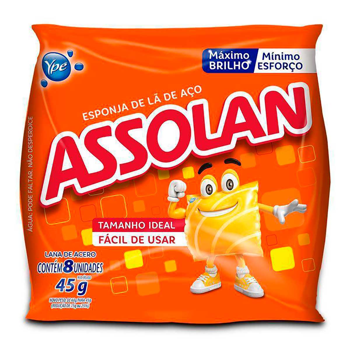 Lã de Aço Assolan 8 unidades 45g