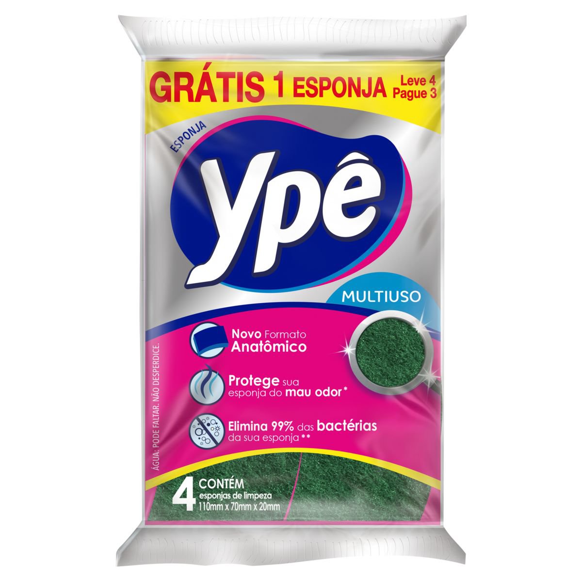 Esponja Ypê Multiuso Leve 4 Pague 3