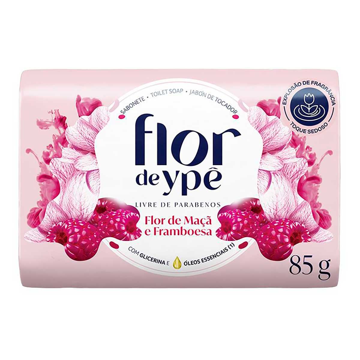 Sabonete Flor de Ypê Flor de Maçã e Framboesa 85g