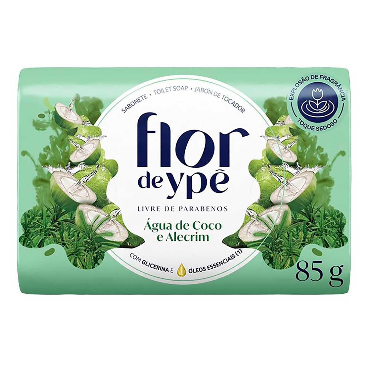 Sabonete Flor de Ypê Água de Coco e Alecrim 85g