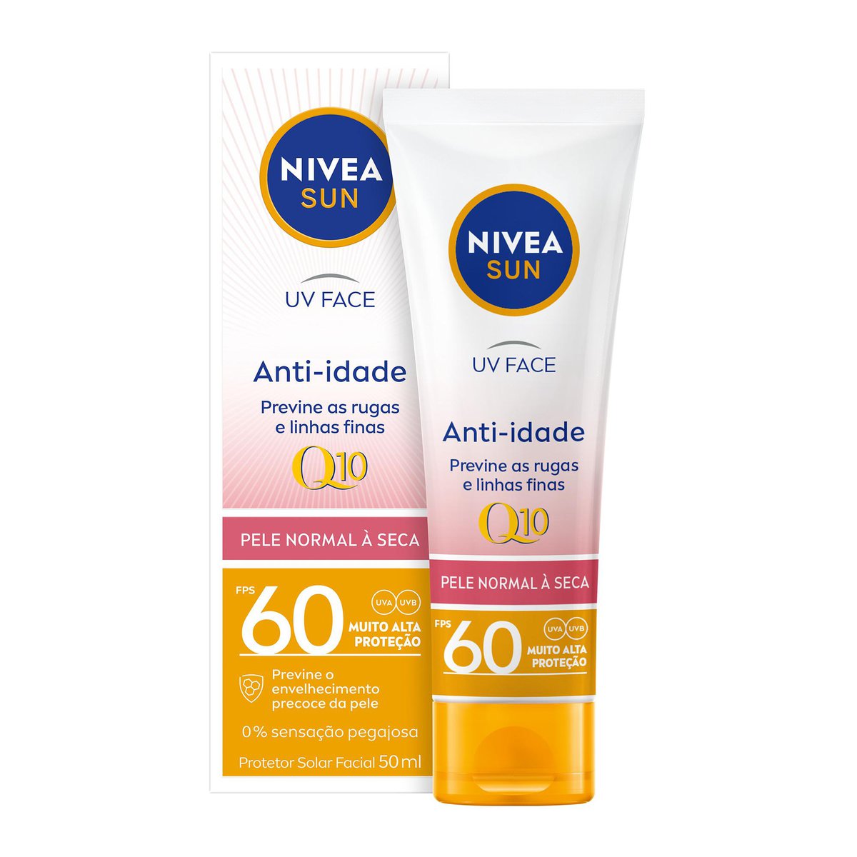 Protetor Solar Facial Beauty Expert Pele Normal a Seca FPS 60 NIVEA SUN 50g