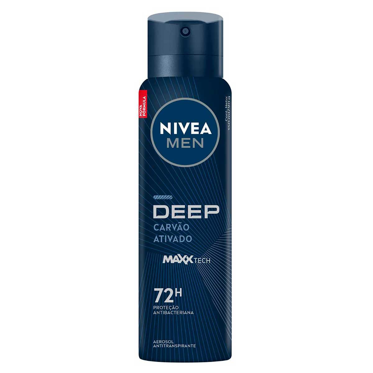 Antitranspirante Aerossol NIVEA MEN Deep Carvão Ativado MaxxTech 150ml