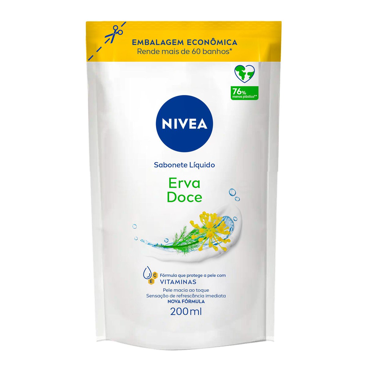 Sabonete Líquido NIVEA Refil Erva Doce 200ml