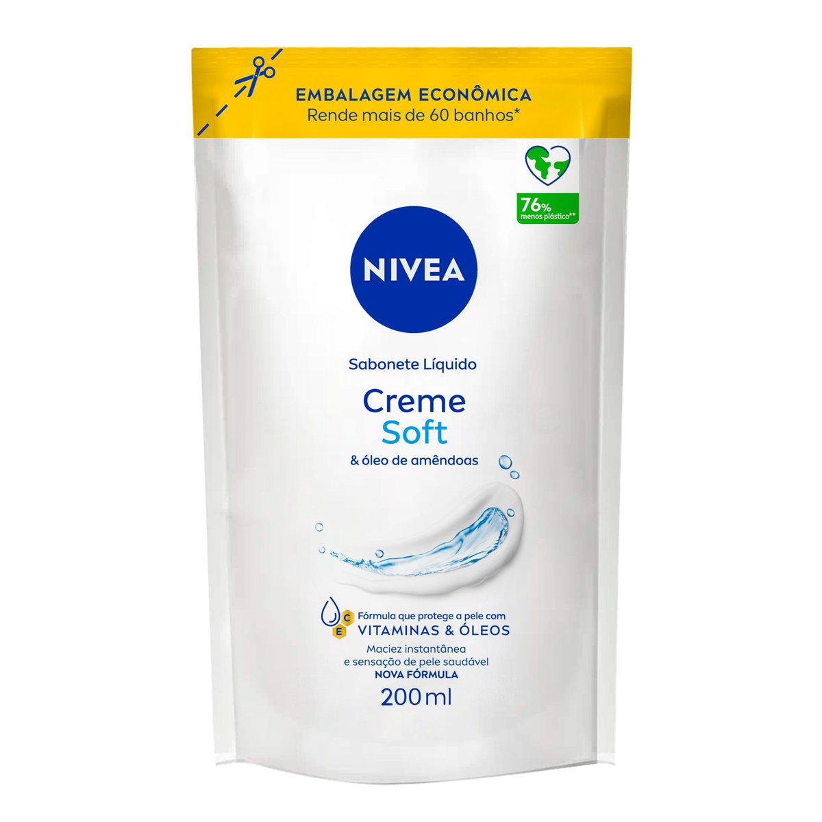 Sabonete Líquido NIVEA Refil Creme Soft 200ml