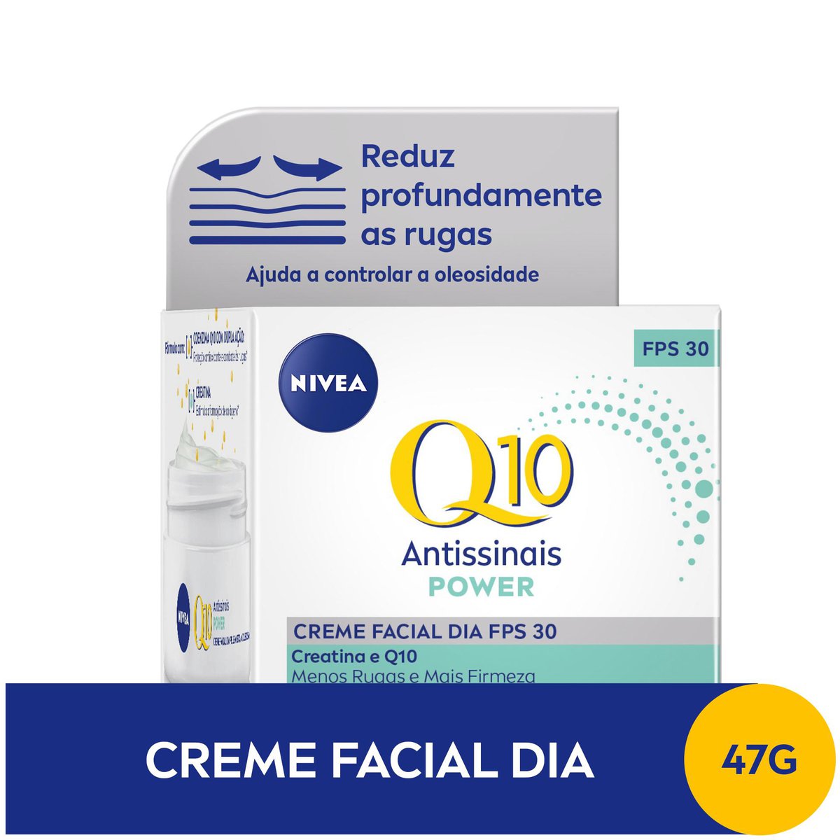 Creme Facial Antissinais NIVEA Q10 Power Dia FPS 30 Pele Mista a Oleosa 50g