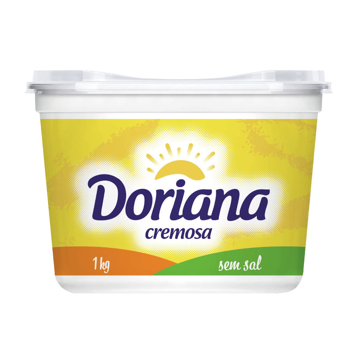Margarina Cremosa sem Sal Doriana Pote 1kg Embalagem Econômica