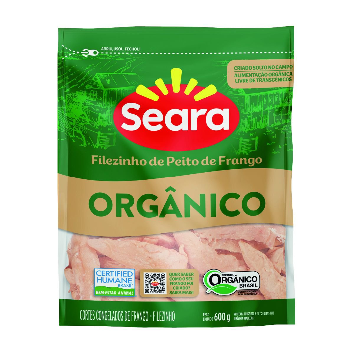 Filezinho Sassami Seara Orgânico IQF 600g
