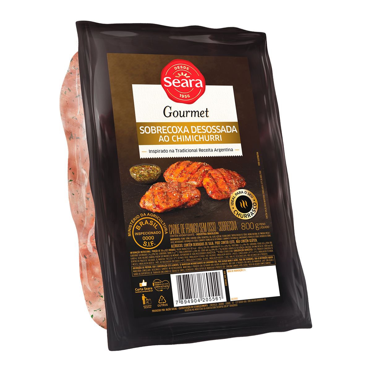 Sobrecoxa Desossada Ao Chimichurri Seara Gourmet 800g