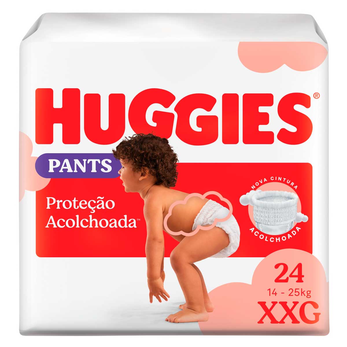 Fralda Pants Roupinha HUGGIES Proteção Acolchoada XXG 24 Unidades