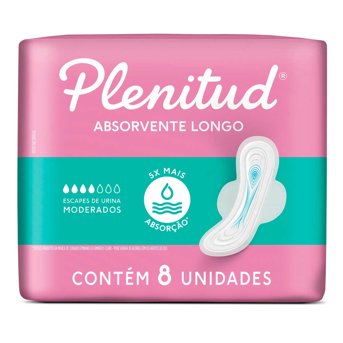 Absorvente Longo Plenitud Femme para Escapes de Urina 8 Unidades