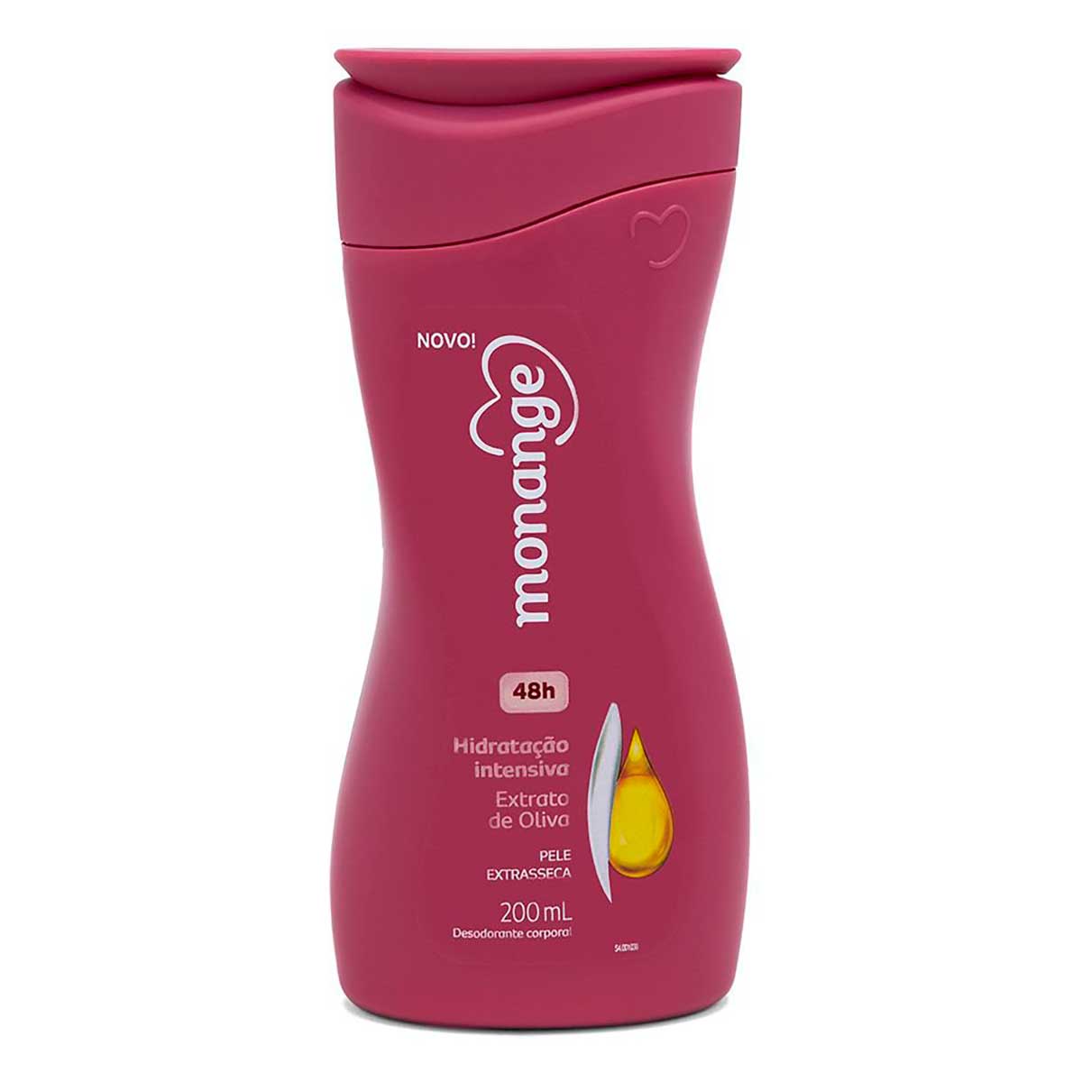 Hidratante Desodorante Monange Hidratação Intensiva Extrato de Oliva 200ml