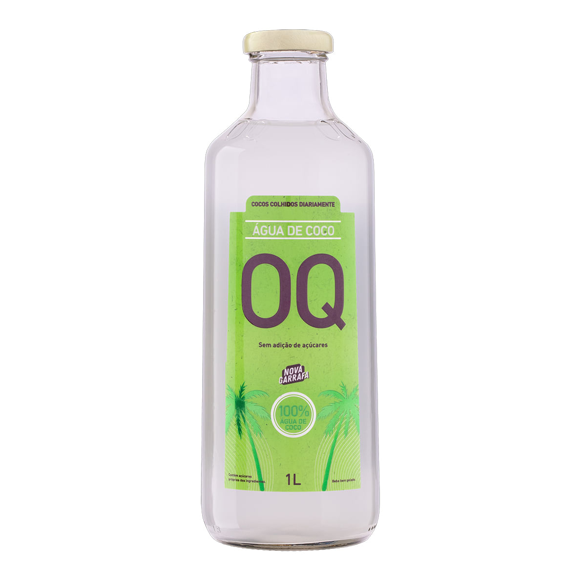 Água de Coco Pasteurizada sem Adição de Açúcar OQ 1L