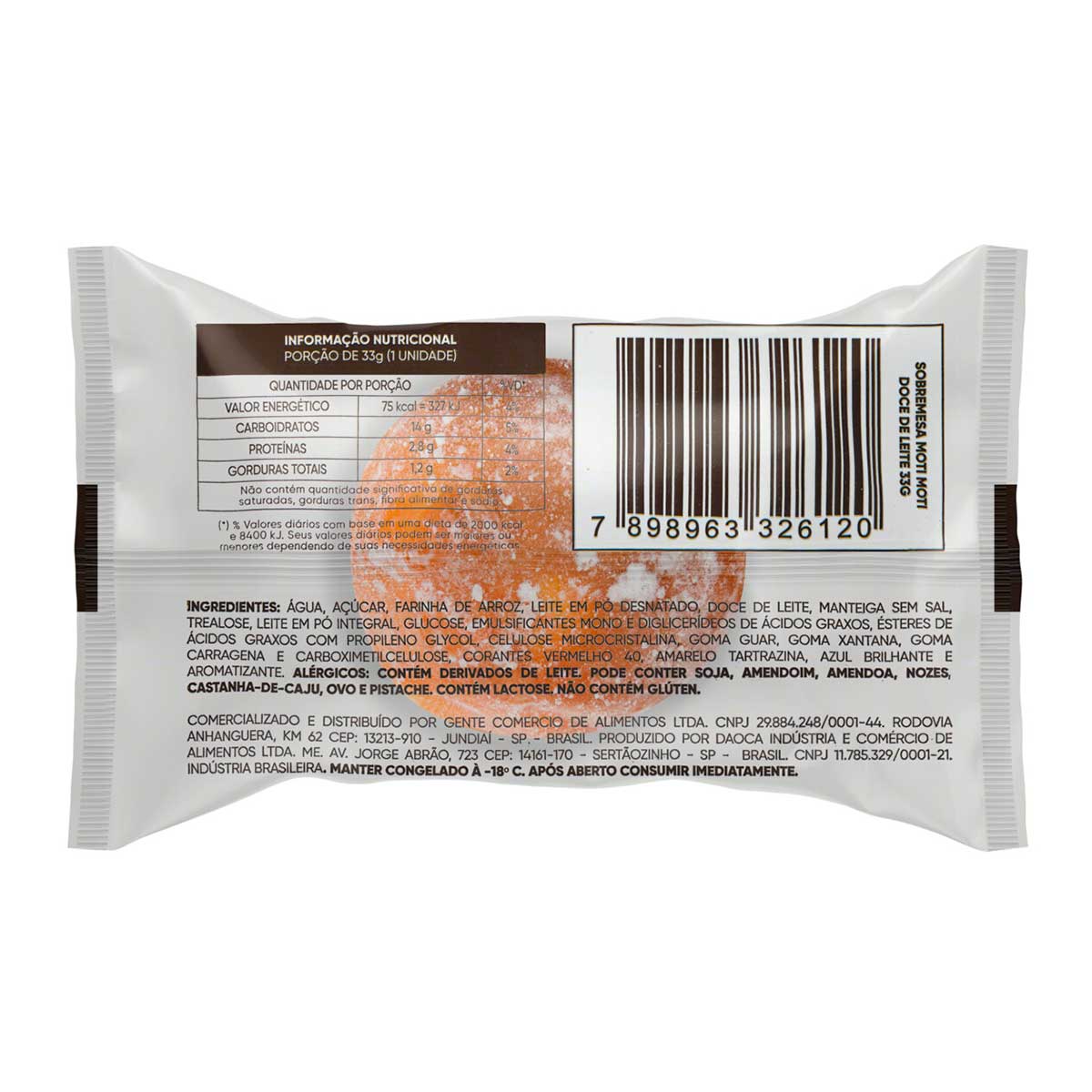 Sobremesa Gelada Doce de Leite Moti Moti Pacote 33 g | Carrefour