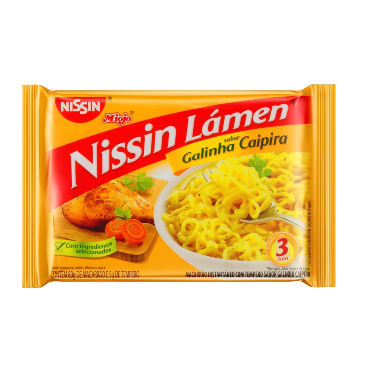 Macarrão Instantâneo Nissin Sabor Galinha Caipira 85g