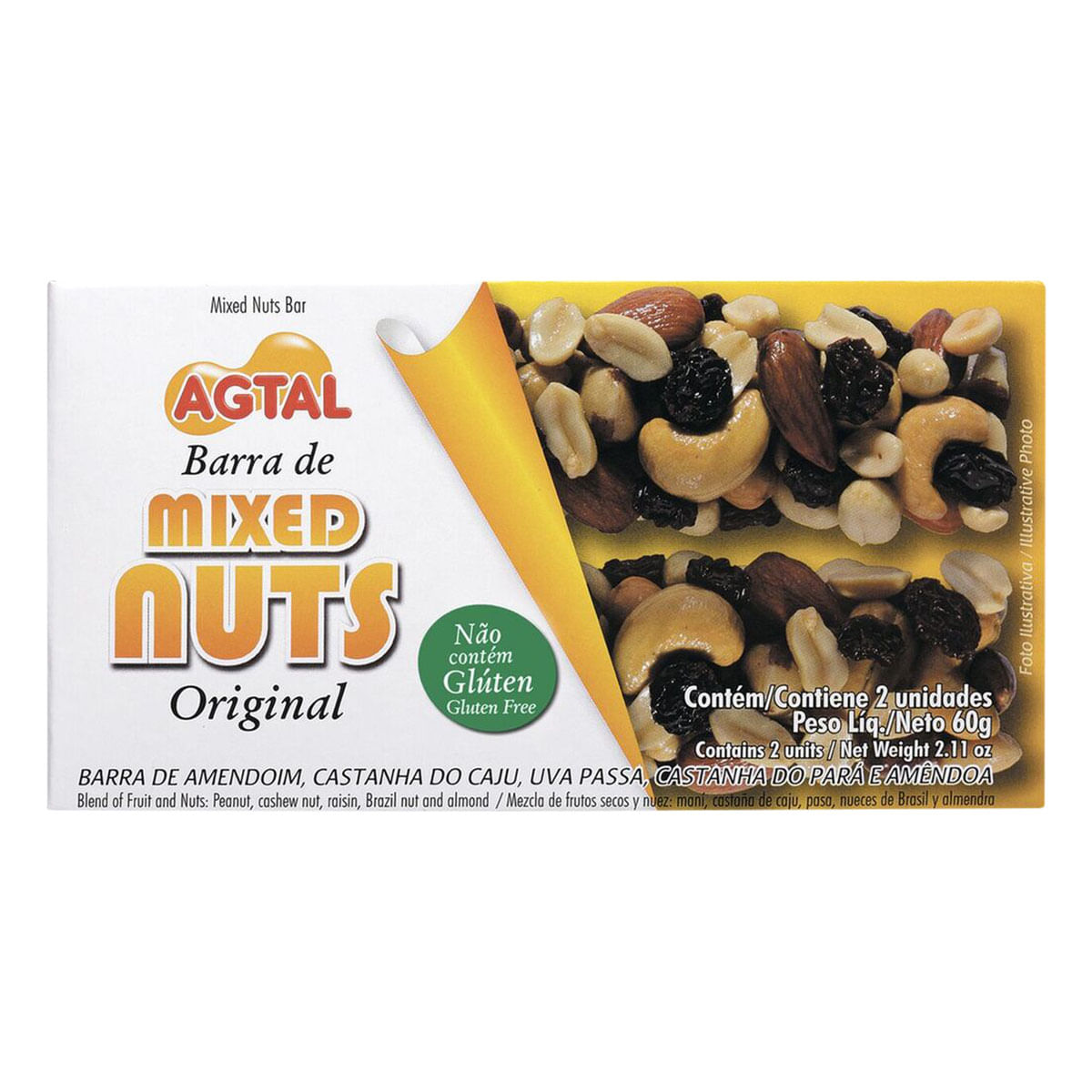 Barra Nuts Original Agtal com 2 Unidades