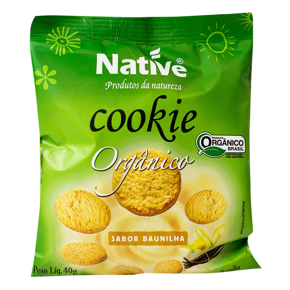 Cookie Orgânico Sabor Baunilha Native 40g