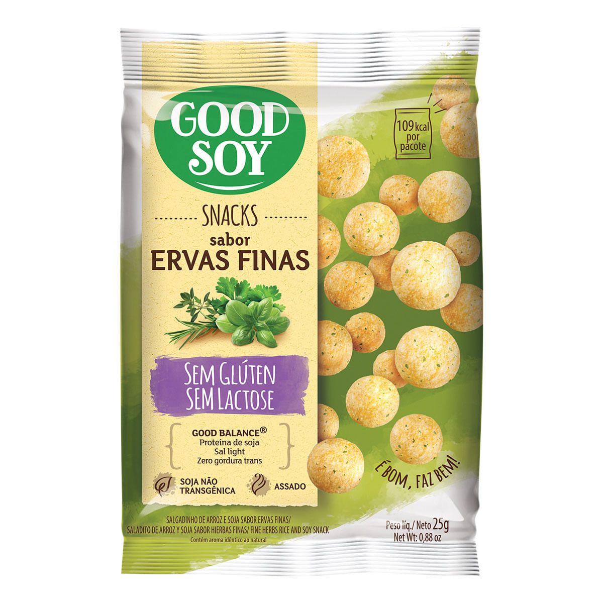 Salgadinho de Soja GoodSoy Sabor Ervas Finas 25g