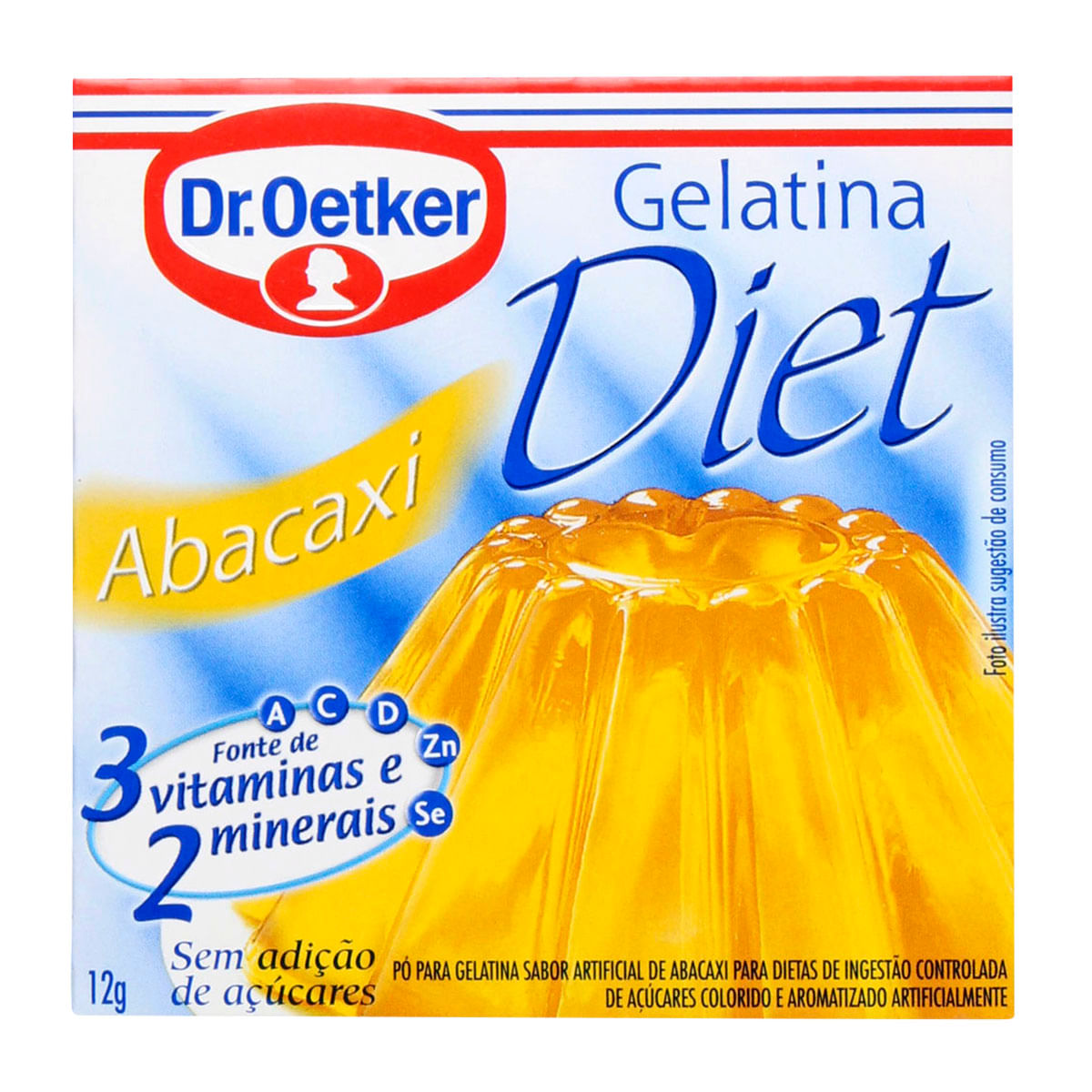 Gelatina Diet Sabor Abacaxi Dr. Oetker 12g