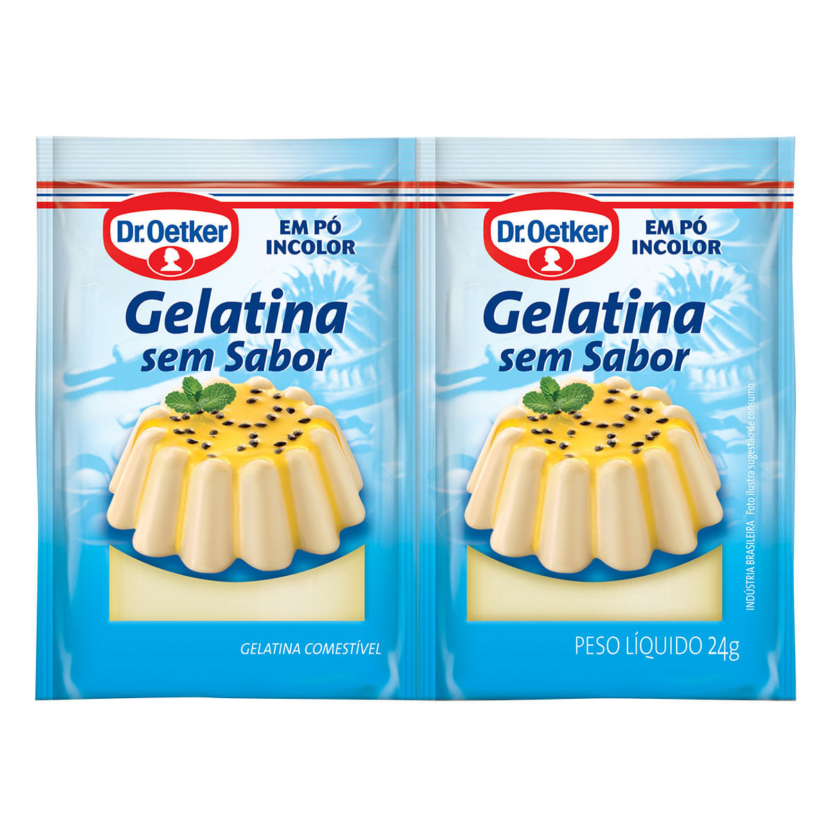 Gelatina sem Sabor em Pó Incolor Dr. Oetker 24g