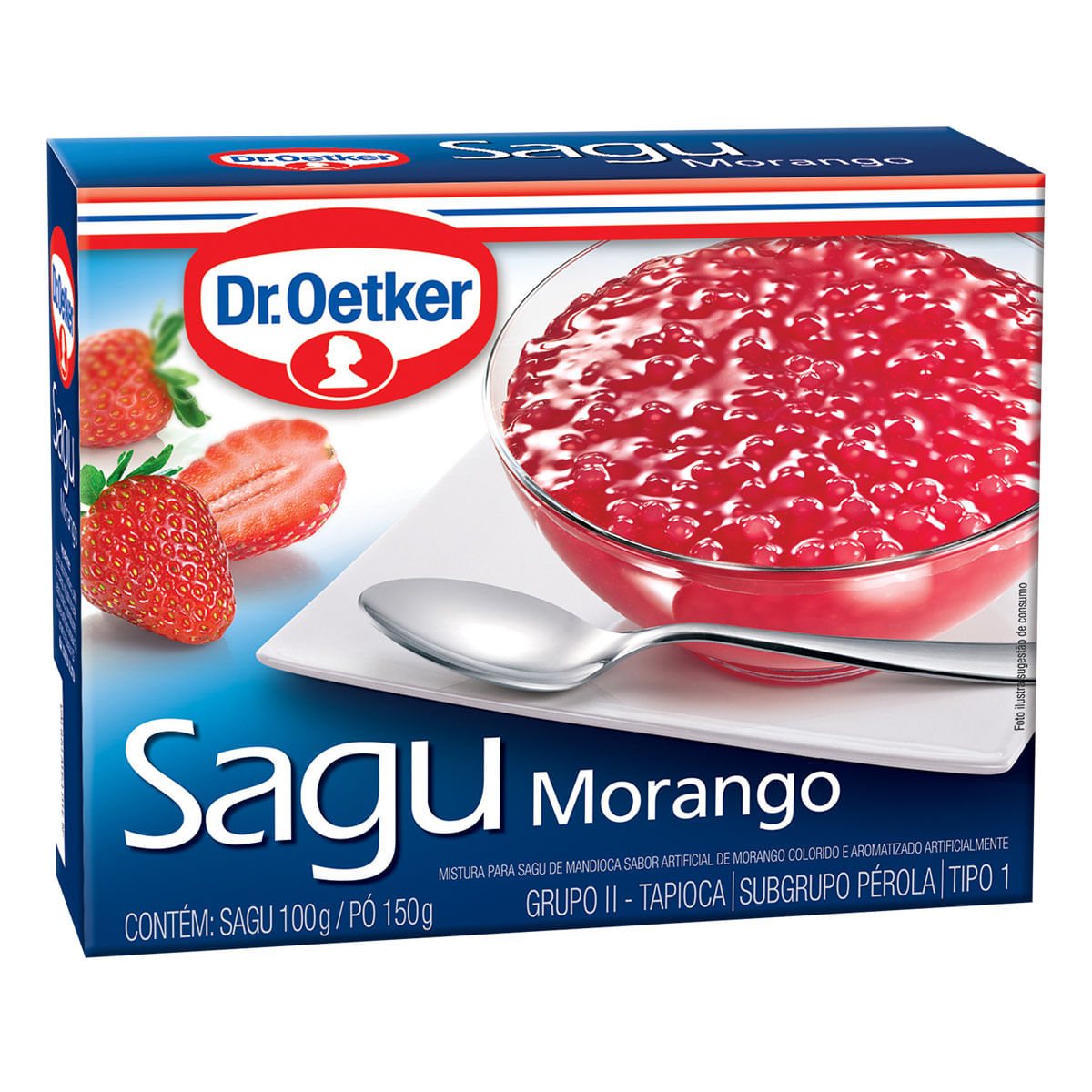 Mistura para Sagu de Morango Dr. Oetker 250g