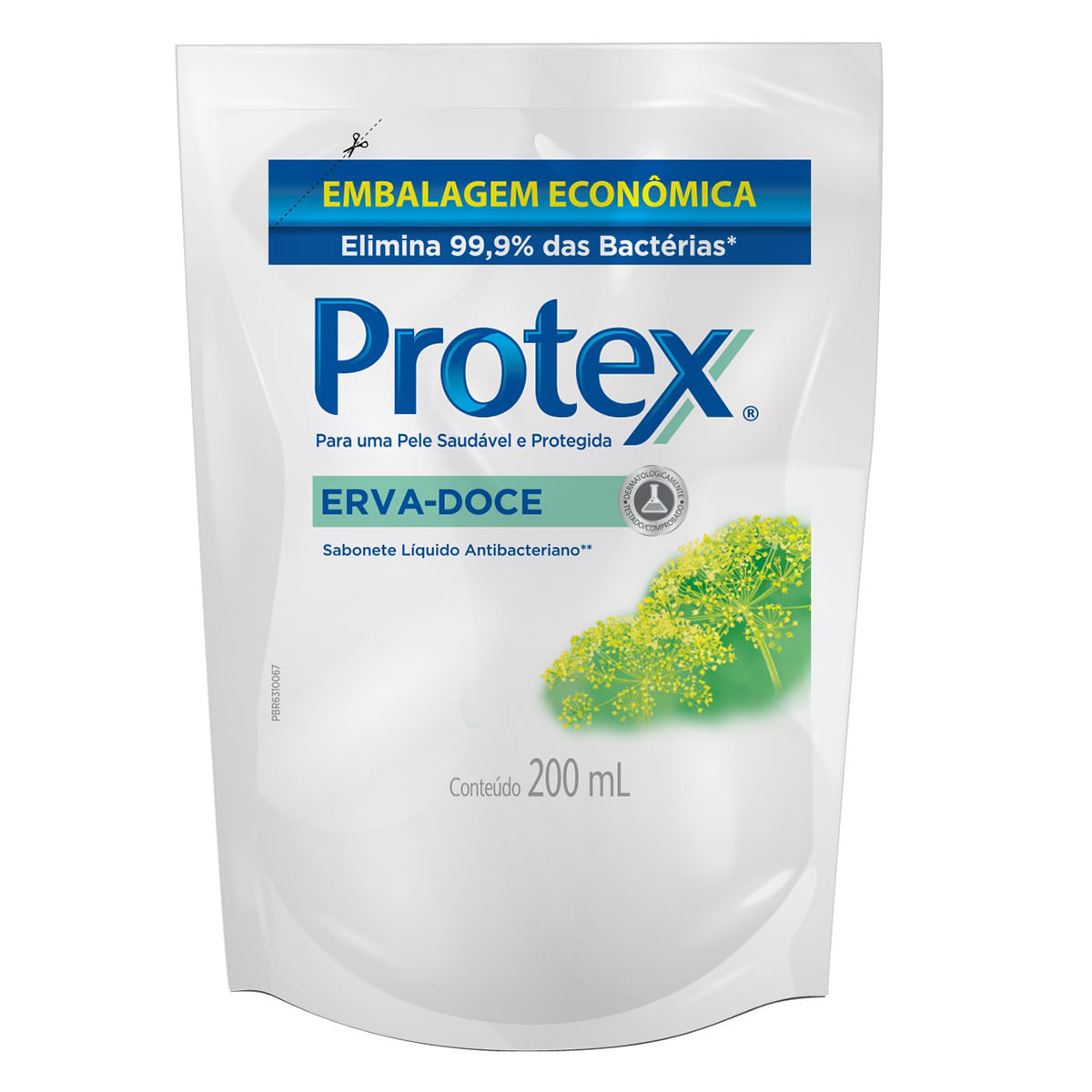 Sabonete Líquido Antibacteriano para as Mãos Protex Erva Doce 200ml Sabonete Líquido para Mãos