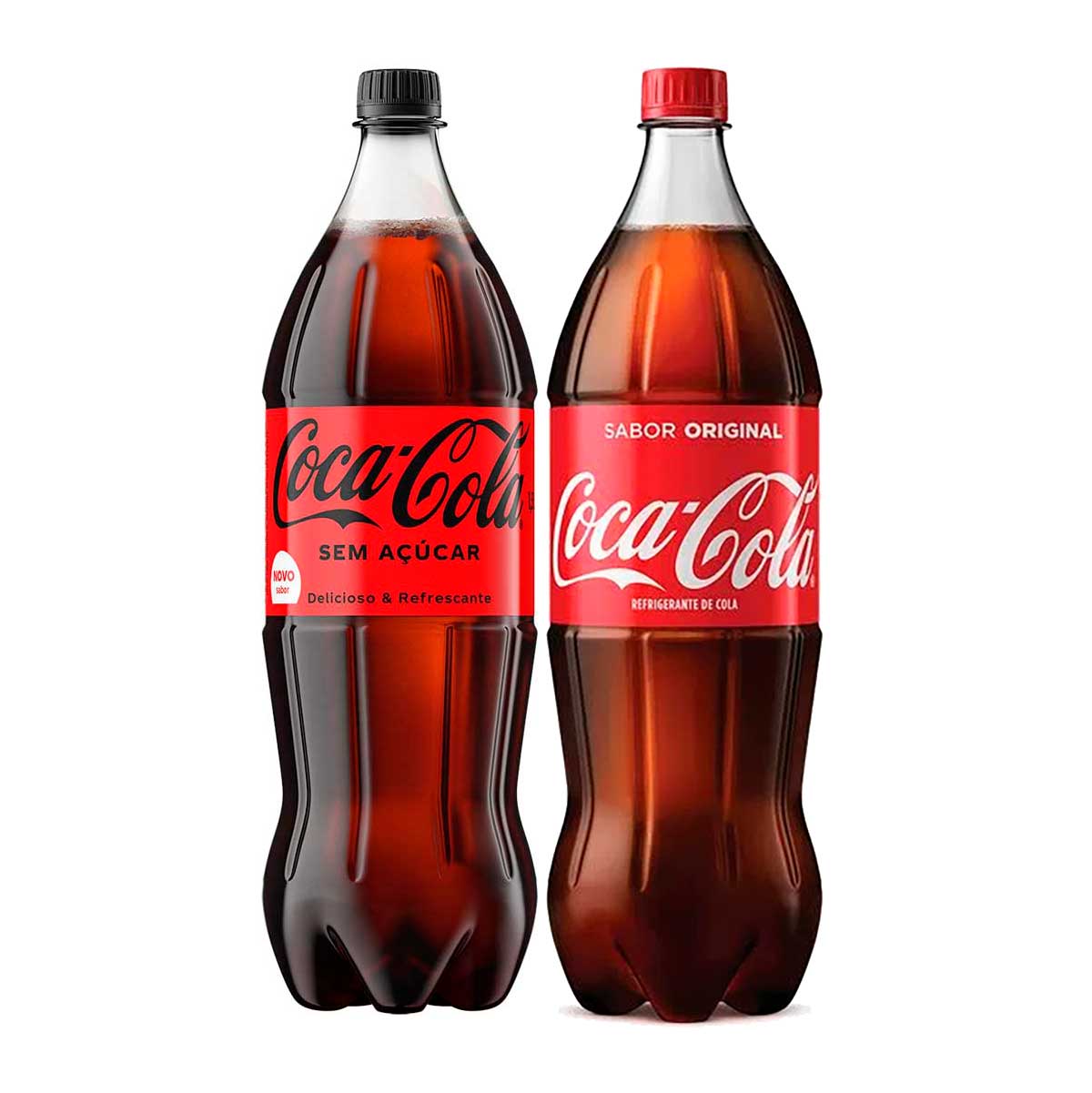 Refrigerante Coca Cola Sem Açúcar 1,5litros e Refrigerante Coca Cola Original 1,5litros