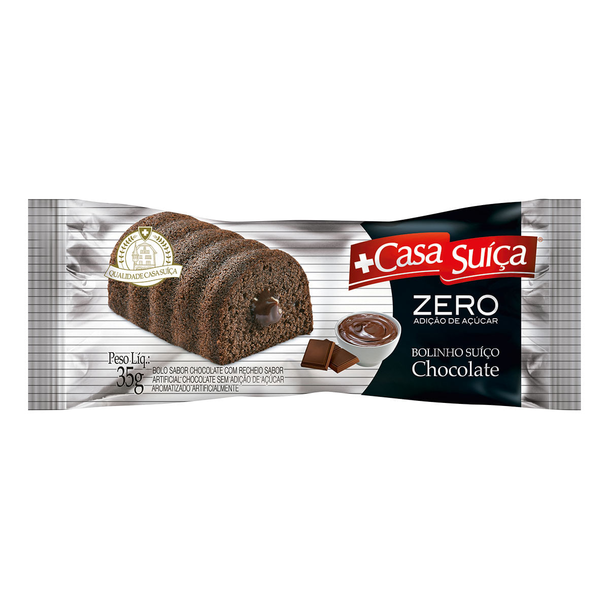 Mini Bolo de Chocolate Casa Suíça Zero 35g