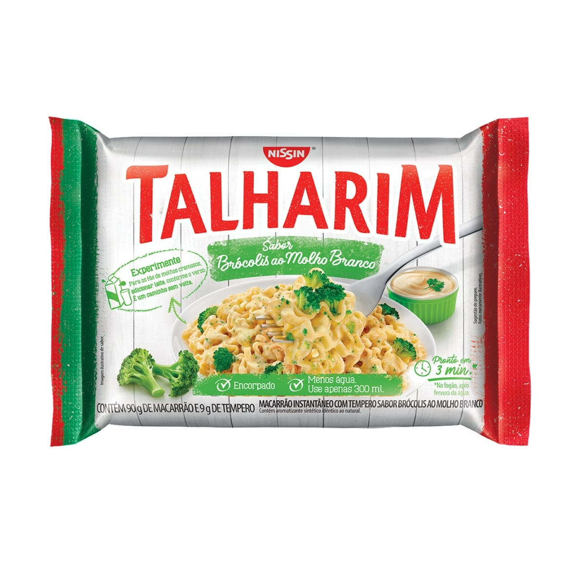 Macarrão Instantâneo Nissin Talharim Brócolis ao Molho Branco 99g