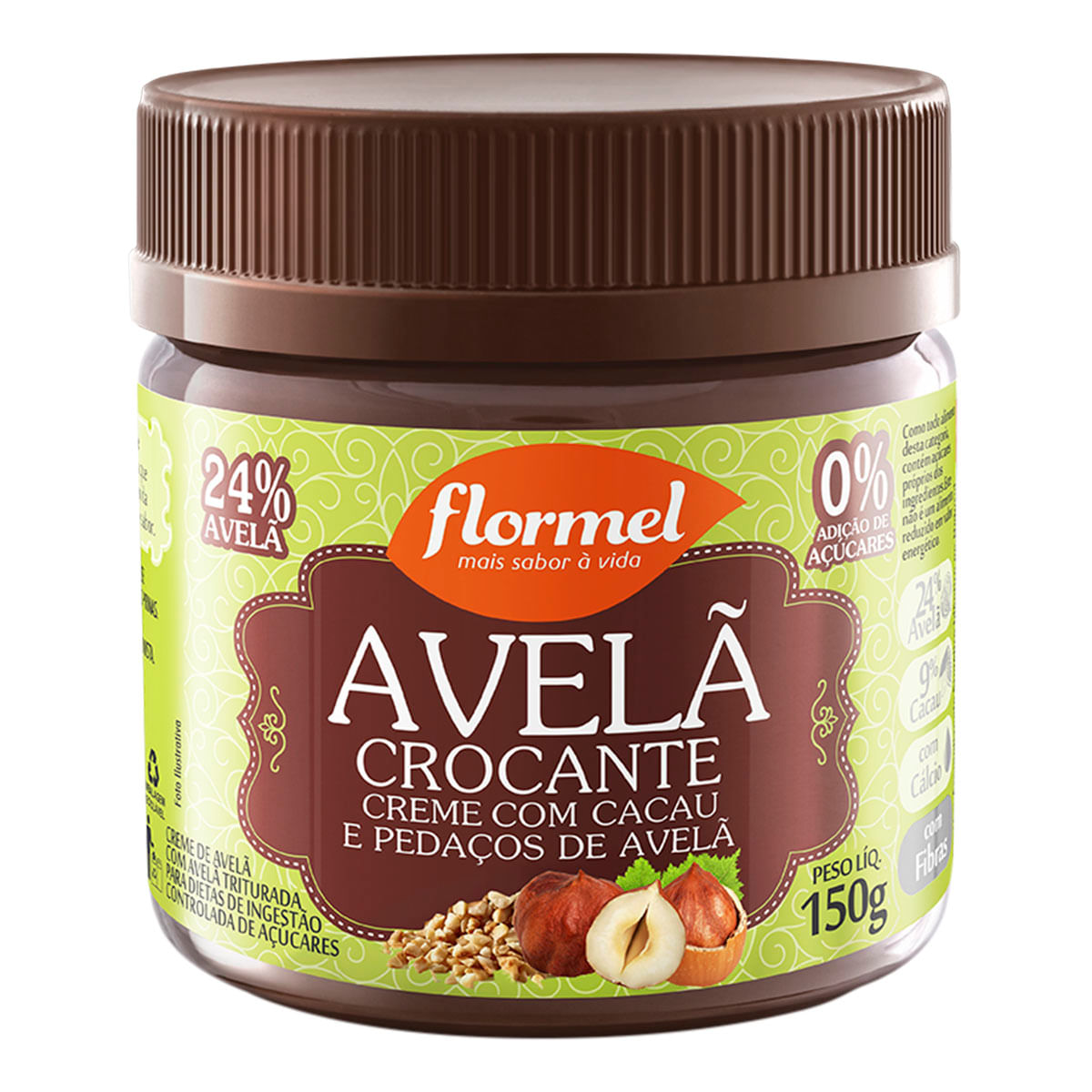 Creme de Avelã com Pedaços Flormel 150g