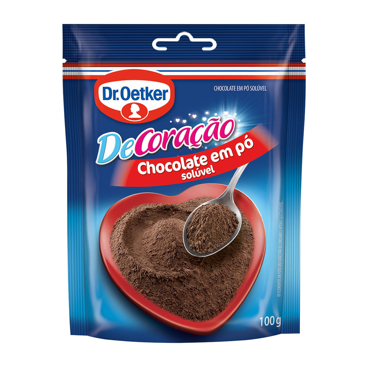 Achocolatado em Pó Solúvel Dr. Oetker De Coração 100g