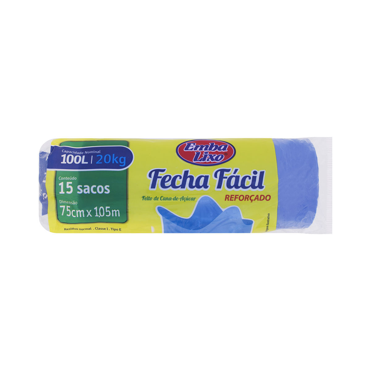 Sacos Plásticos Fecha Fácil 100l Embalixo 15 Unidades