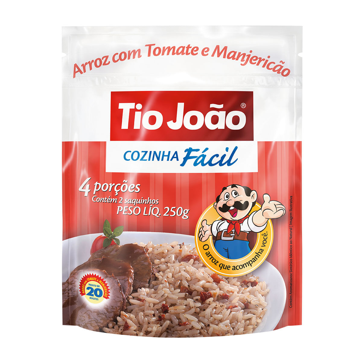 Arroz Branco com Tomate e Manjericão Tio João Cozinha Fácil 250g