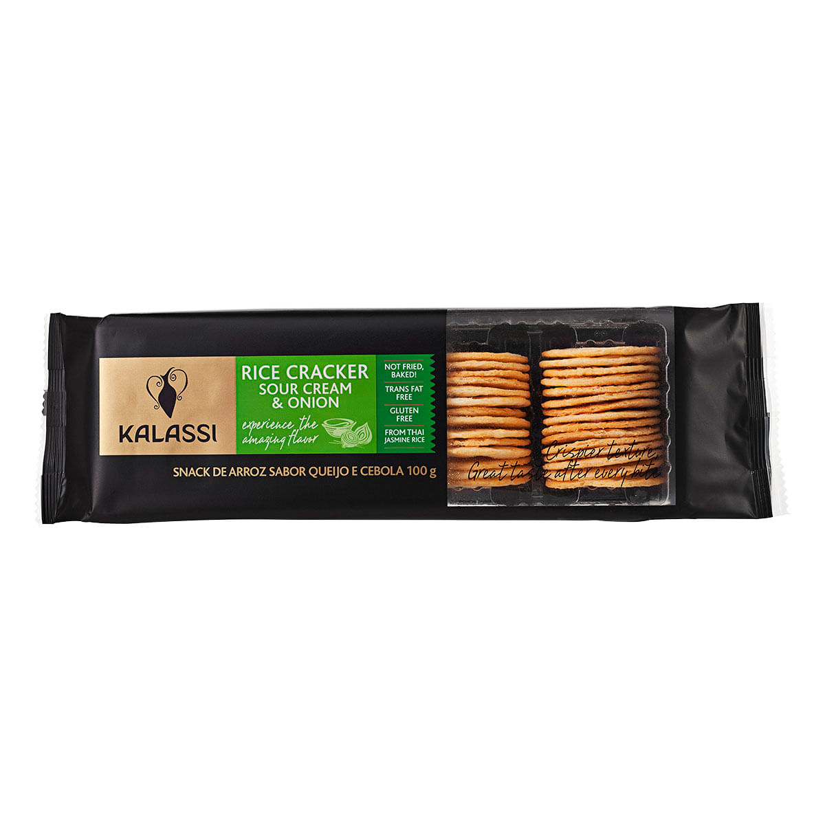 Biscoito de Arroz Sabor Queijo e Cebola Kalassi 100g