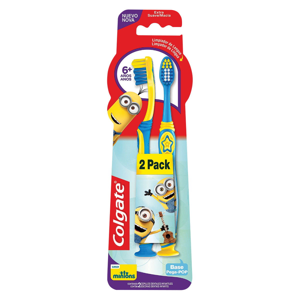 Escova de Dente Infantil Colgate Smiles Minions 6+ Anos 2 unidades