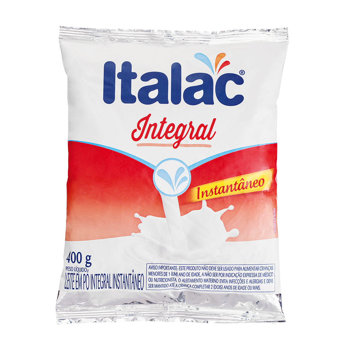 Leite Integral em Pó Instantâneo Italac Sachê 400g