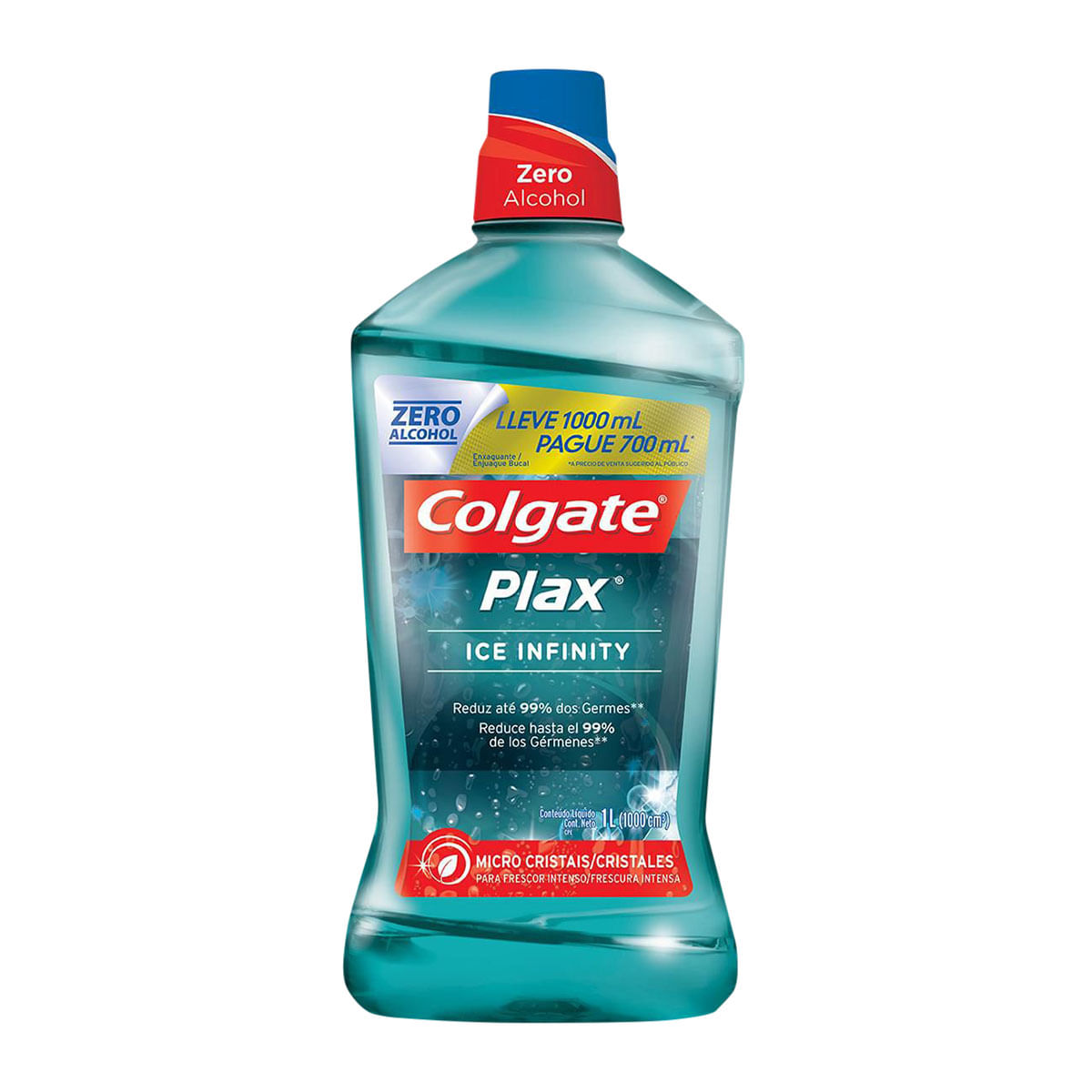 Enxaguante Bucal sem Álcool Colgate Plax Ice Infinity 1 Litro - Embalagem Promocional