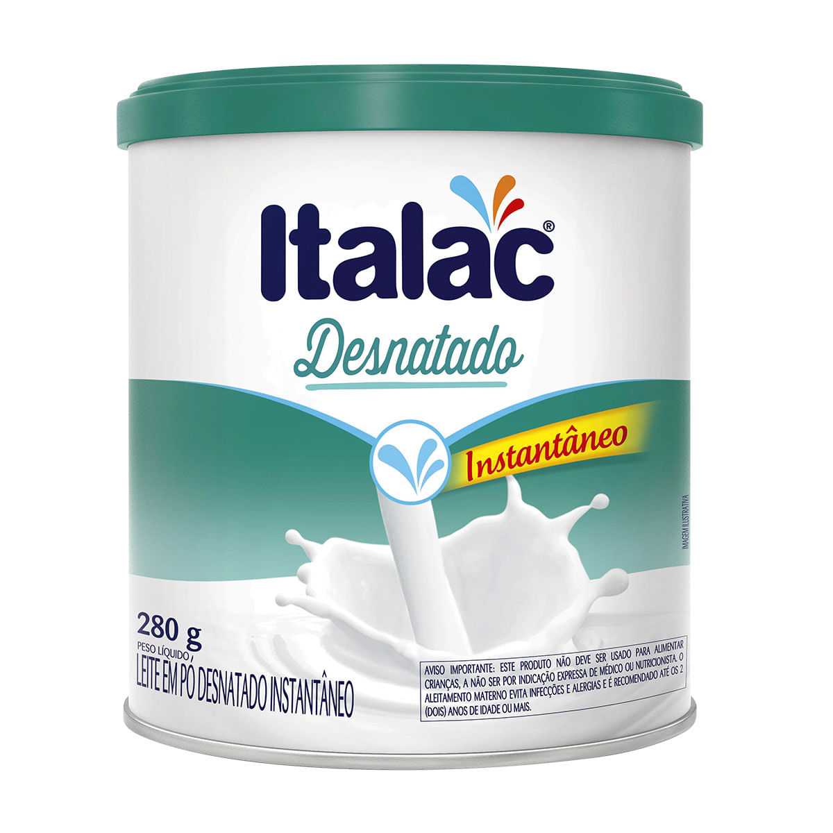 Leite Desnatado em Pó Instantâneo Italac 280g