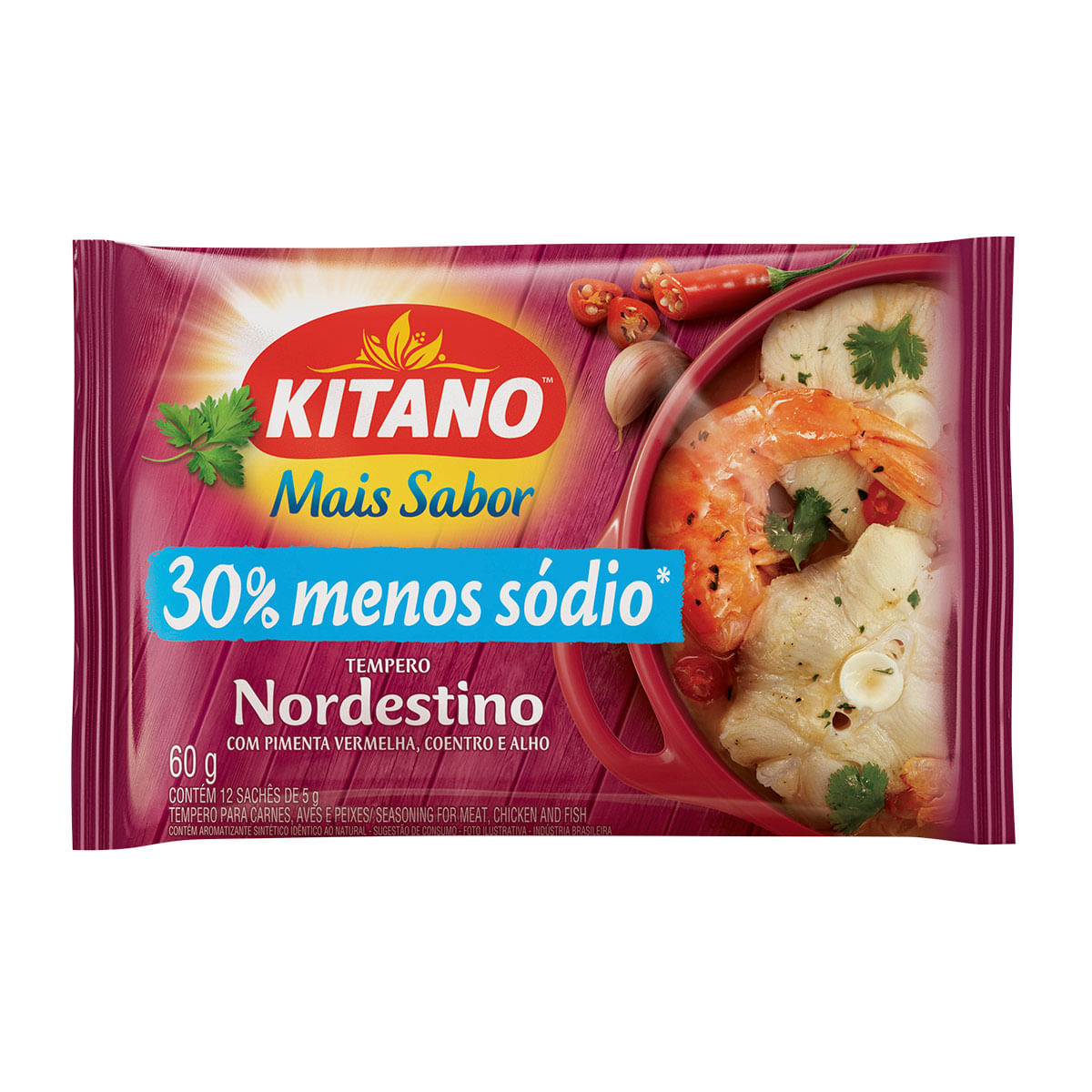 Tempero Pronto Nordestino com Pimenta Kitano Mais Sabor 60g