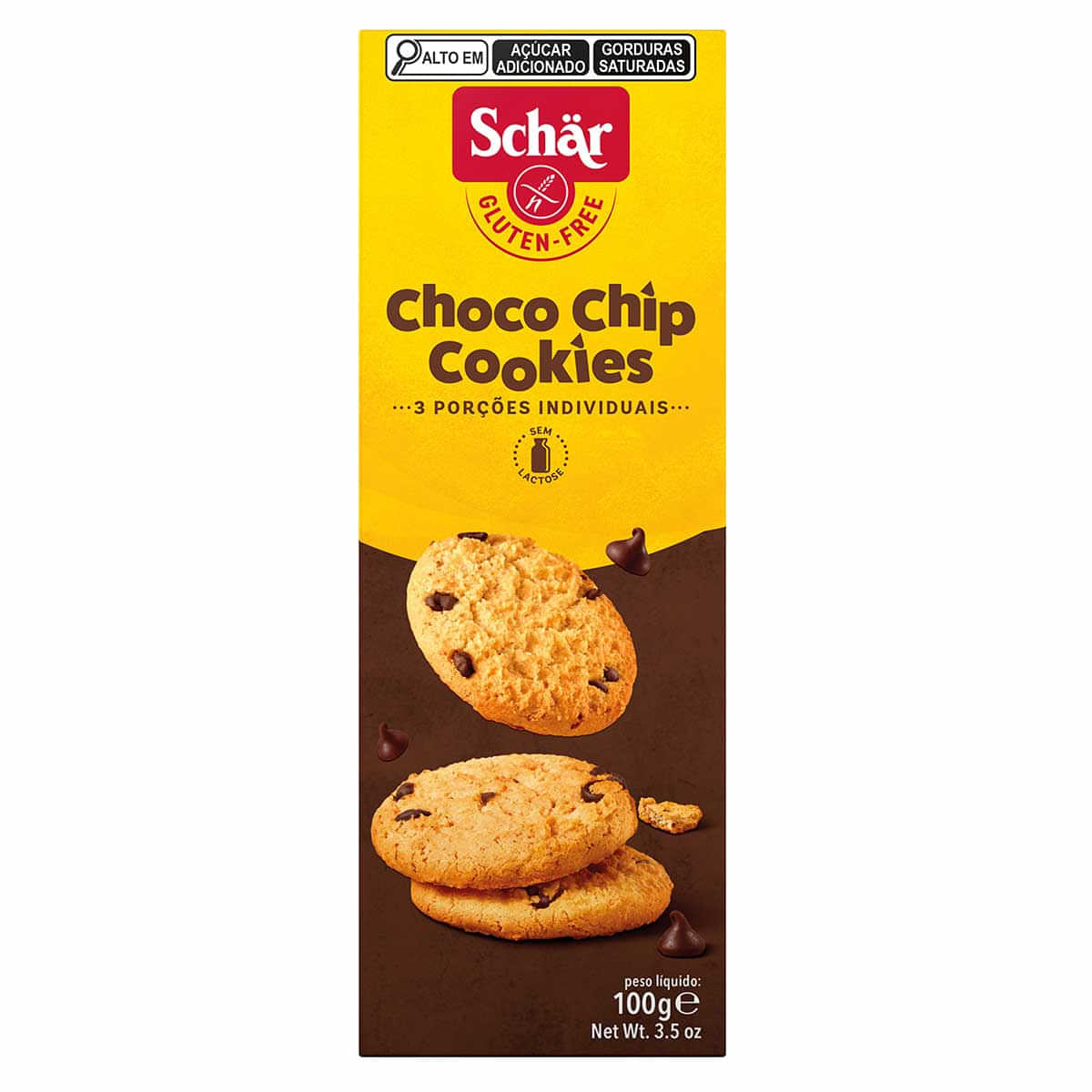 Cookie Sem Glúten Sem Lactose Com Gotas De Chocolate Schar 100g