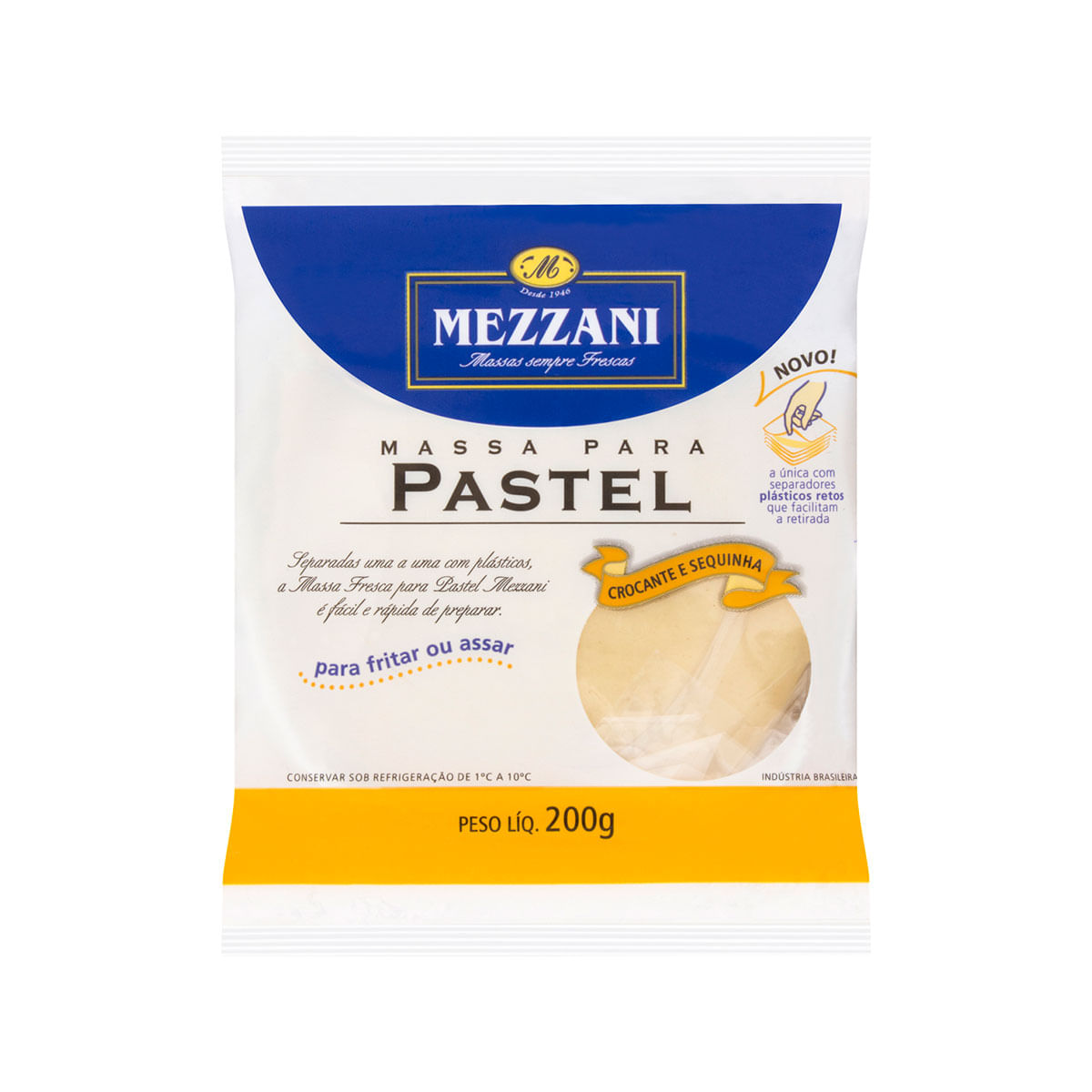 Massa para Pastel Mezzani Pacote 200 g