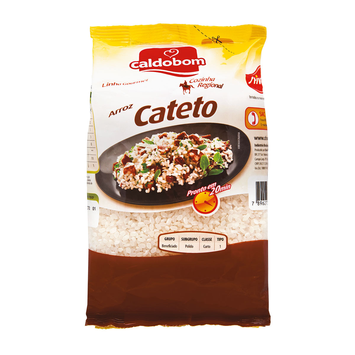 Arroz Cateto Curto Tipo 1 Caldo Bom Gourmet 500g