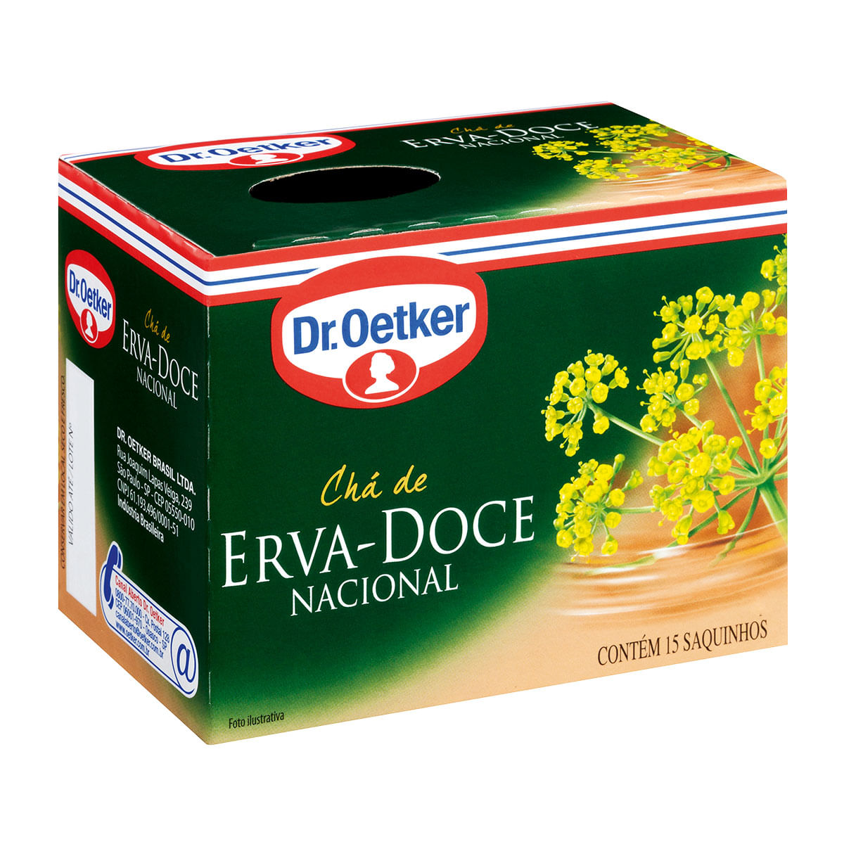 Chá de Erva Doce Dr. Oetker Caixa com 15 Sachês 30g