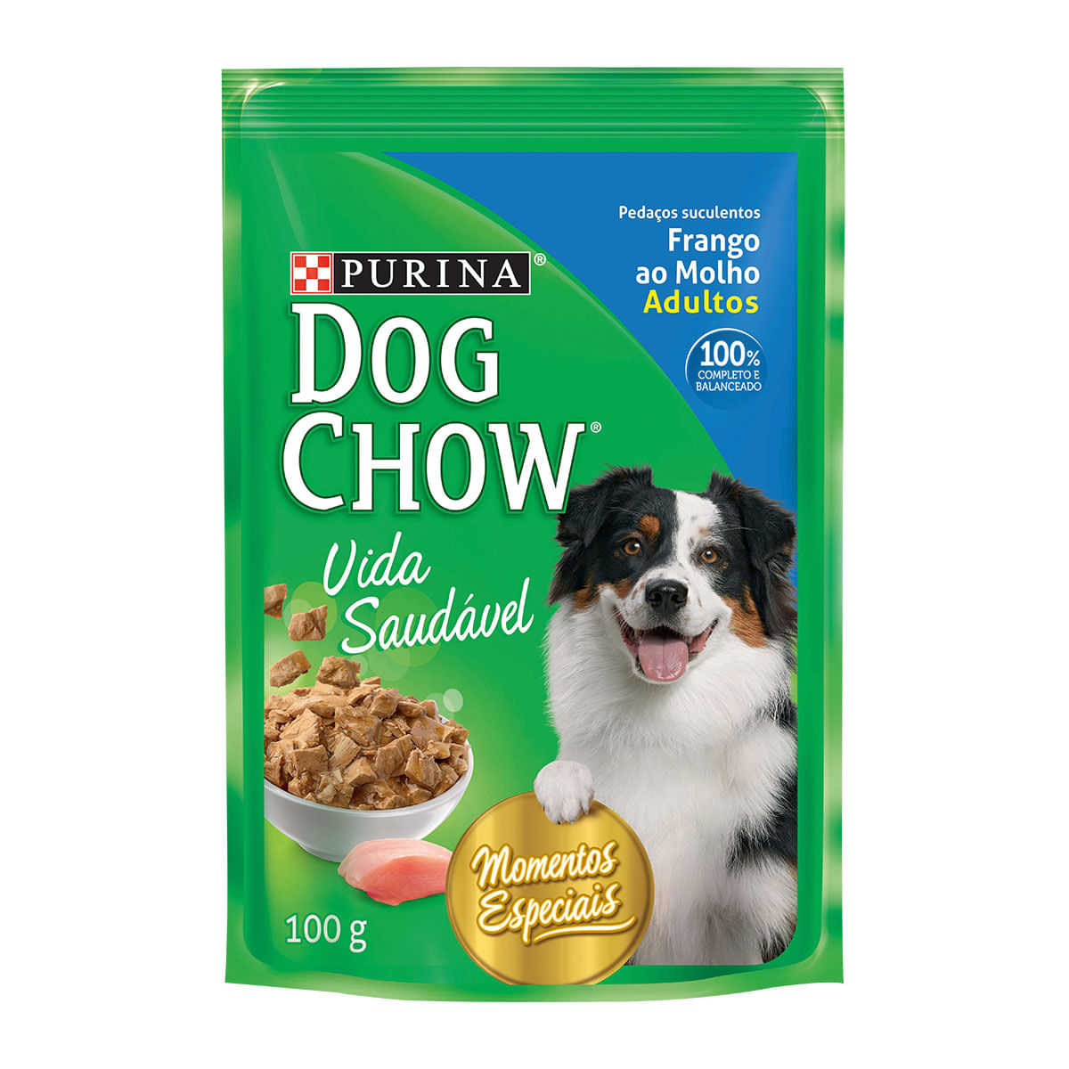 Ração Úmida para Cachorro Adulto Pequeno Purina Dog Chow Frango ao Molho Sachê 100g