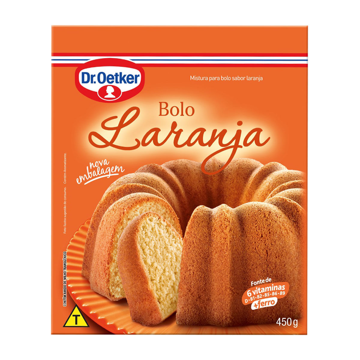 Mistura para Bolo Sabor Laranja Dr. Oetker 450g