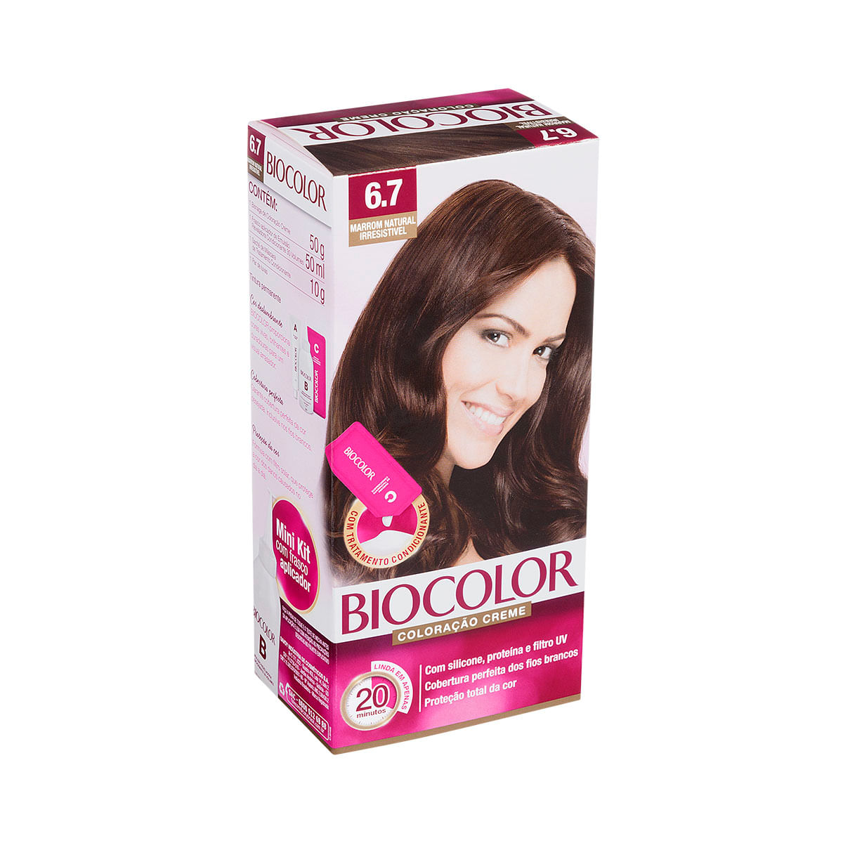 Tinta de Cabelo Biocolor Mini Kit Marrom Natural Irresistível 6.7