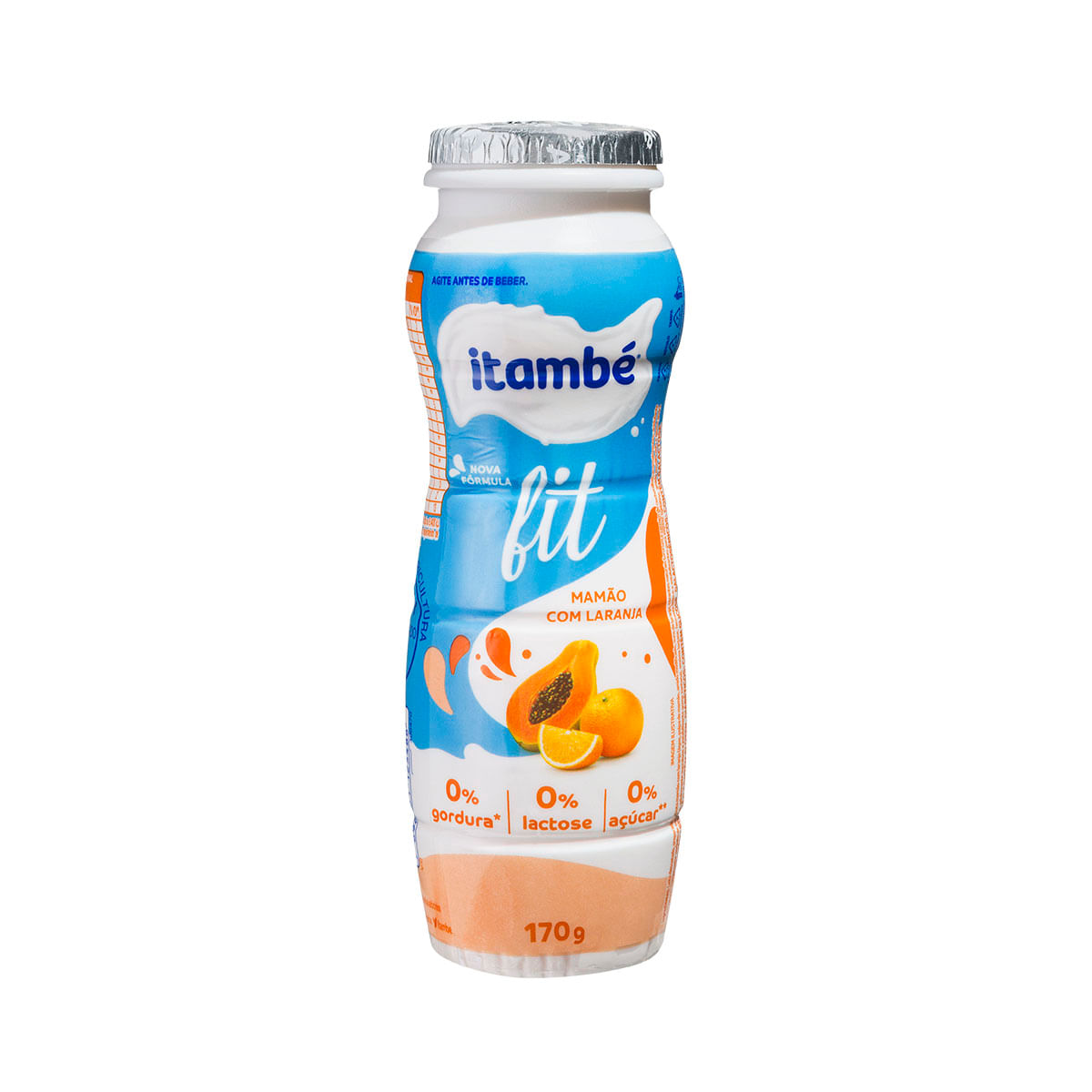 Iogurte Desnatado Itambé Fit Mamão e Laranja 170g