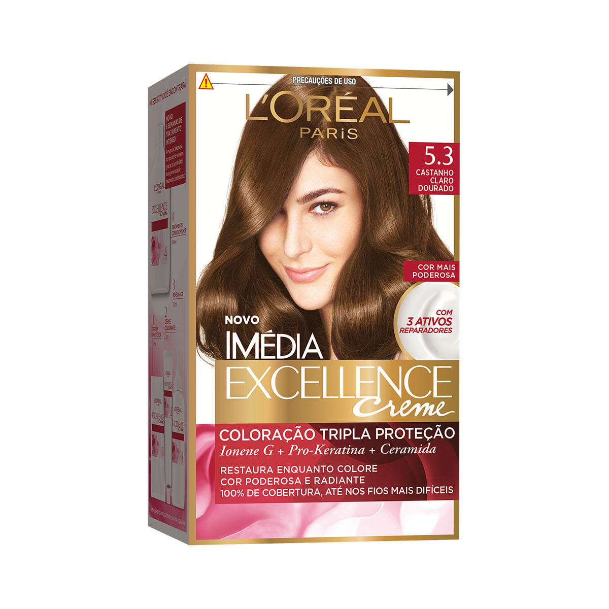 Tintura para Cabelo Castanho Claro Dourado L'Oreal Paris 47g