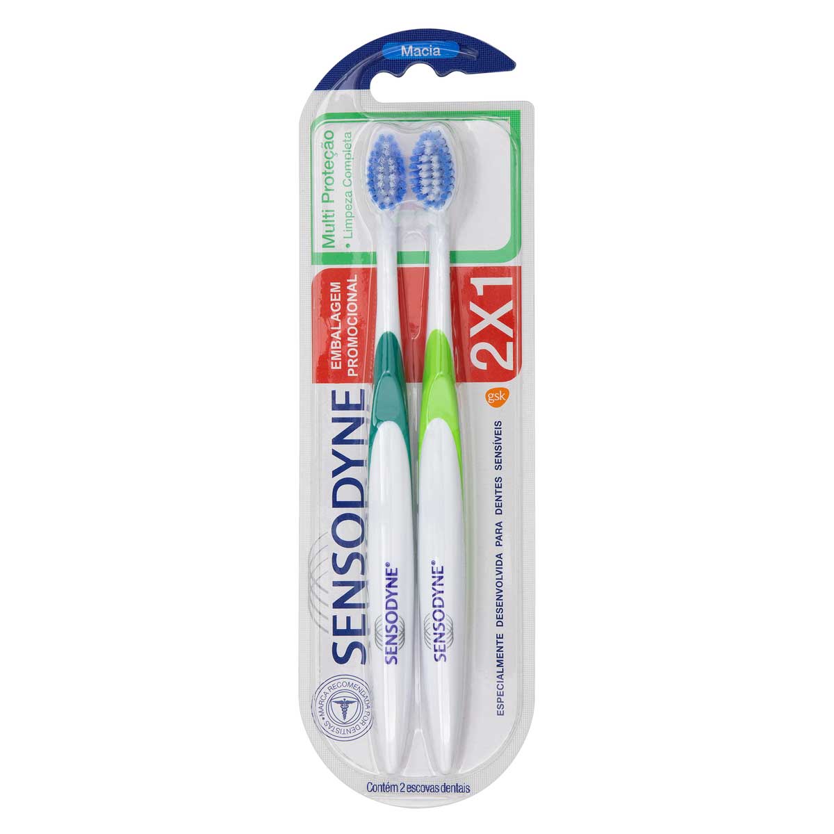 Kit Sensodyne Escova de Dente Multiproteção para Dentes Sensíveis com 2 Escovas Dentais